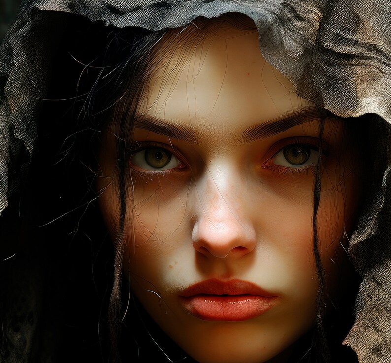 Veiled Lady Victorian Lady Art Print Woman Poster Print Etsy