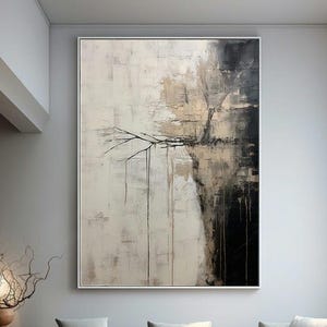 Abstract Painting Tree | Abstract Wall Art |  Neutral Wall Art | Living Room Decor | Bedroom Wall aRT | LARGE Digital PRINTABLE | t-45