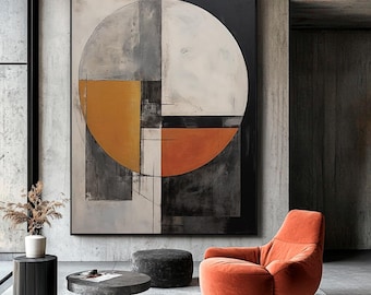 Abstract Geometric Art Print: Modern Shapes Wall Decor (Digital Printable)