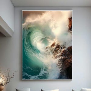 Beach Wall Art Ocean Wall Art Ocean Photography Ocean Waves Print Coastal Wall Art Waves Wall Decor Waves Poster Beach Print Poster