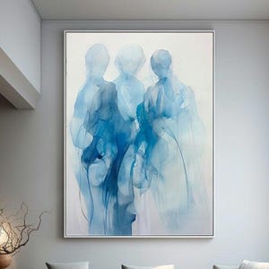 Abstrakte Frau Aquarell Kunstdruck: Minimalistische Silhouette (Digitaler Download)