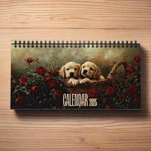 Golden Retriever Desk Calendar 2025-2026: Dog Lover Gift