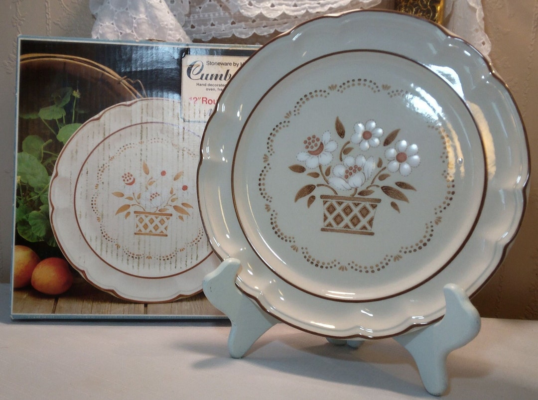 Cumberland Chop Plate Mayblossom Pattern Round 12inch Etsy