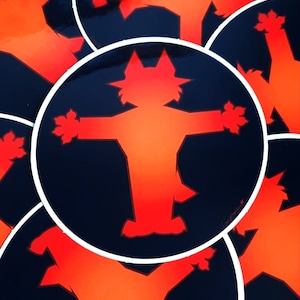 Furry Ampelmännchen Rot, Sticker
