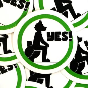 Furry Sit Toilette YES, Sticker