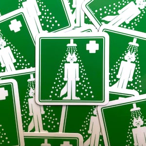Furry Duschen Schild, Sticker