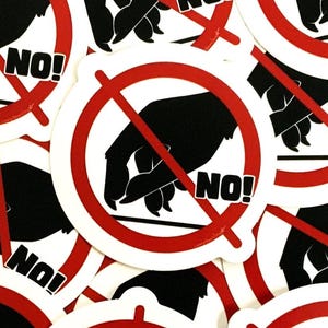 Furry paws off, Sticker