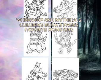 Monsters sing ethereal and mythicals coloring pages