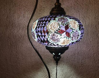 Handmade Mosaic Table Lamp-Bedside Lighting