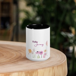 Hello January Mug with Color Inside