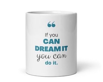 White glossy mug