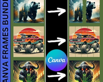 Canva Frames Template Bundle | Drag & Drop Photo Frames (Digital Download)