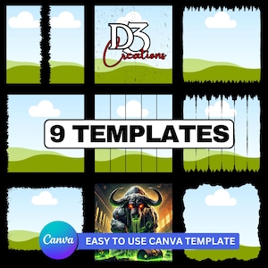 Canva Frames Drag and Drop Creative Editable Template Frame Bundle Gift for You Commercial Use Digital Download Create Your Own Images