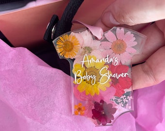 Flower Resin Baby Onesie Ornament | Baby Shower Ornament | Baby Ornament