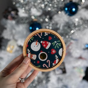 Wooden Pattern Resin Coasters | Holiday Coasters| Christmas | Coaster Gifts | Set Of 4