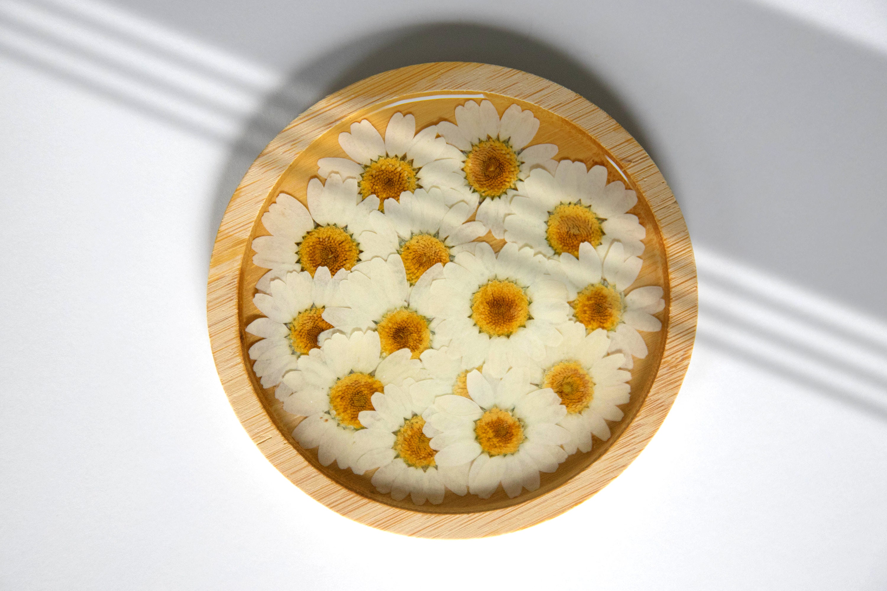 Wooden Flower Resin Coasters | Wood Coasters | Flower Coasters | Resin Coasters | Set Of 4