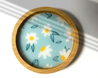 Spring Wooden Pattern Resin Coasters | Floral Coasters | Floral Pattern | Coaster Gifts | Set Of 4