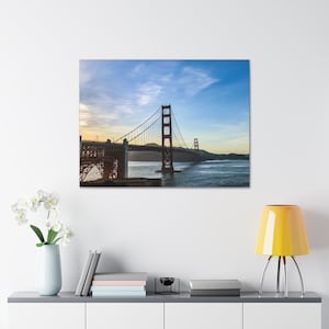 Golden Gate Bridge San Francisco California Sunset Canvas Print Gallery Wraps