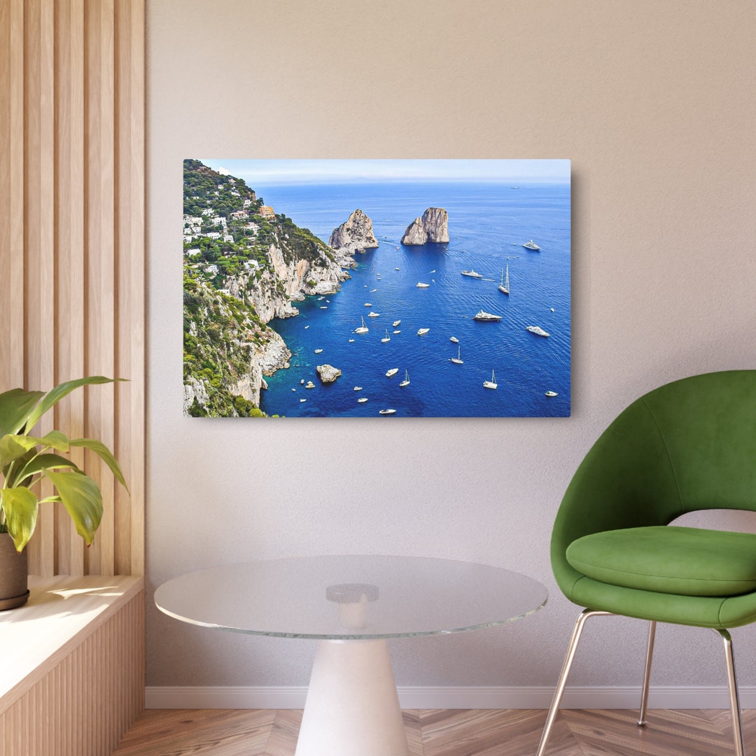 Island of Capri Italy Mountain View Metal Print Art Wall Decor 6 - Etsy