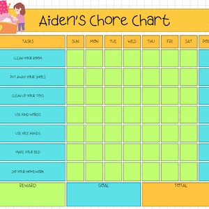 Customizable Kid&#39;s Chore Chart