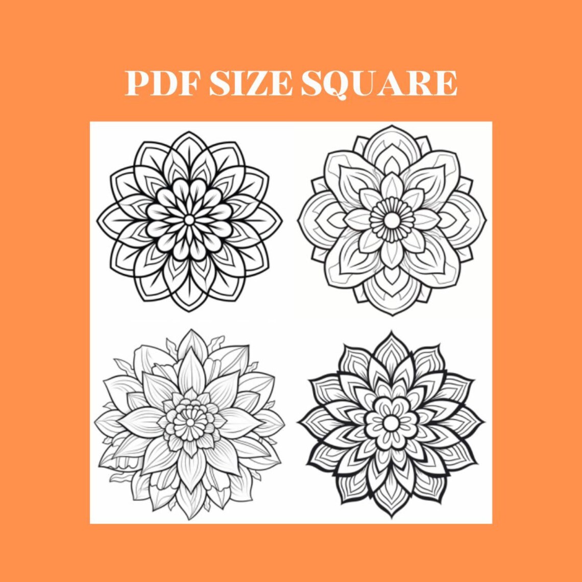 48 Mandalas Coloring Pages for Kids. 12 Pages. PDF Format. Instant Download. - Etsy