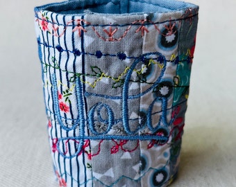 Customizable fabric napkin rings, customizable patchwork napkin rings, place markers, tableware