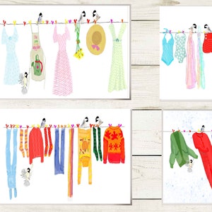 Paquet de 6 cartes de correspondance, cadeau pour maman, cadeau pour grand-mère, cadeau pour femme, motifs fantaisistes de saison, papier de qualité supérieure finition brillante