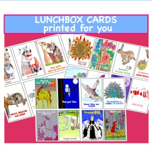 Cartes boîte à lunch, Notes pour enfants, Notes positives, Cartes d’encouragement, Notes pour enfants, 24 cartes, impression de haute qualité, art original