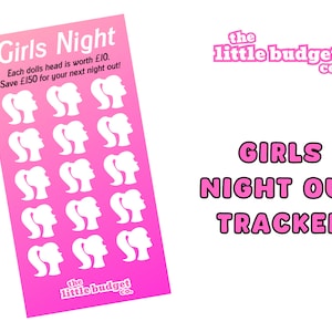 Girls Night Savings Challenge | A6 Laminated Card & Matching Envelope | Cash Stuffing | Budgeting