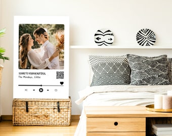 Personalized Couple Song Poster Wall Art, Couple Gift, Poster of Favorite Song For Best Friend