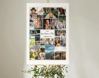 Photo Collage Template, Poster Size Photo Collage, Memorial, Funeral