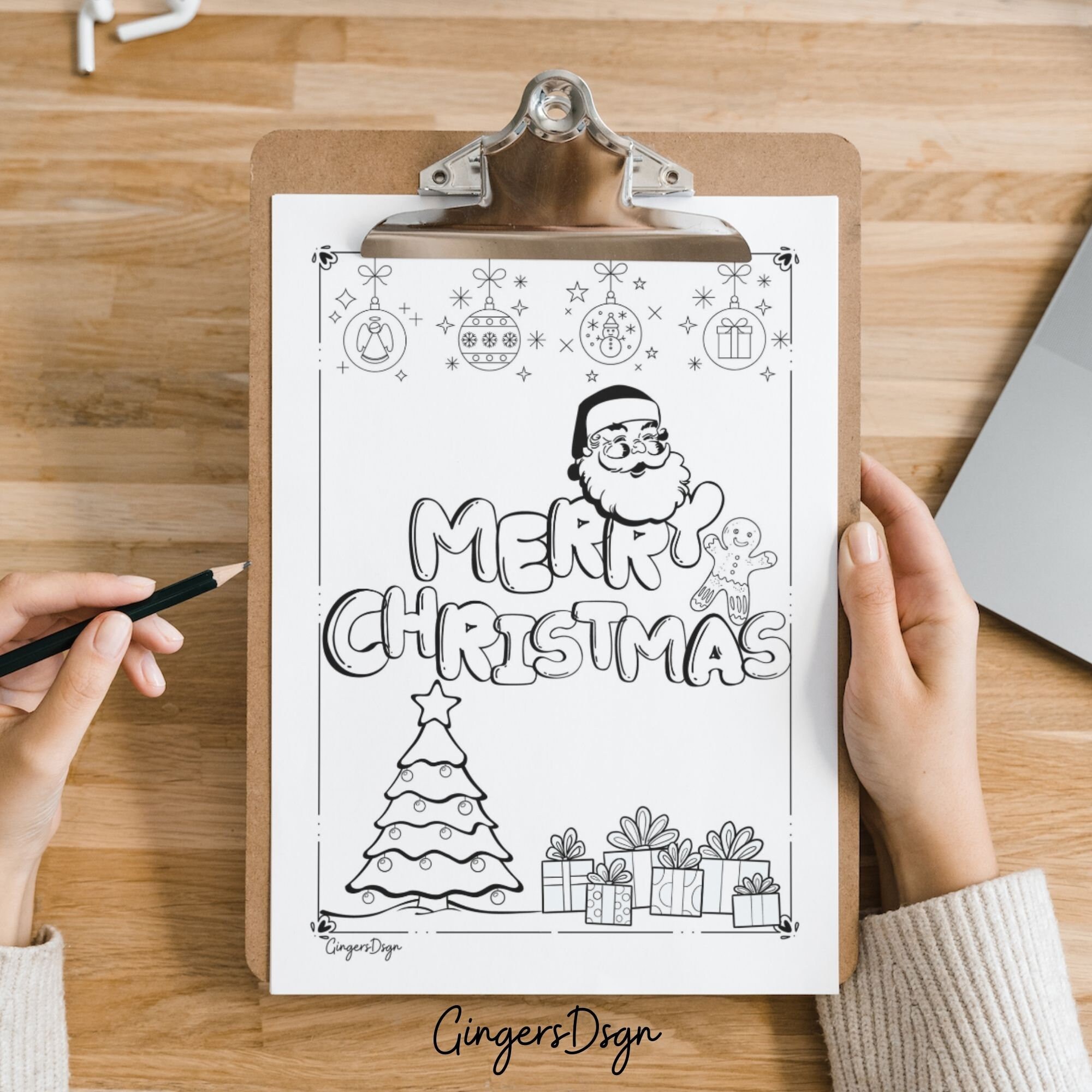 Christmas Coloring Pages - Etsy