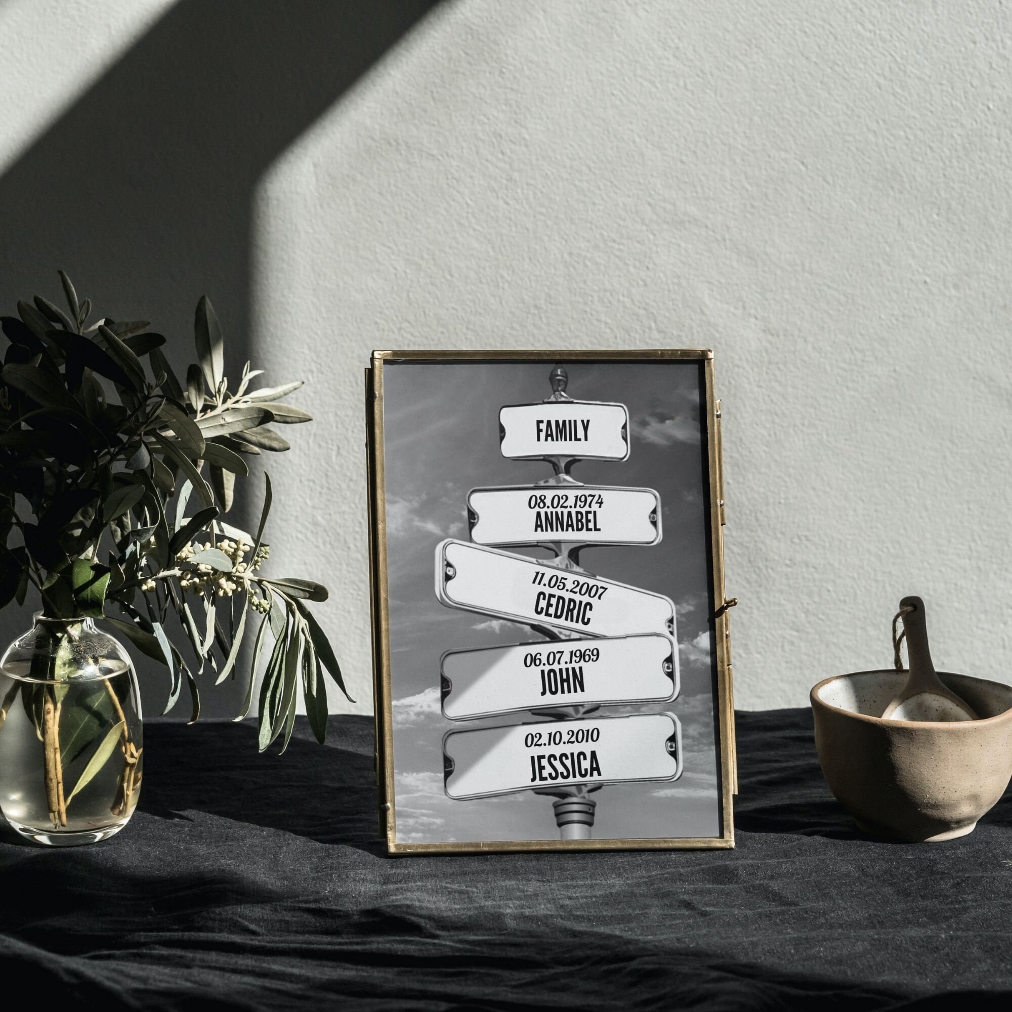 Personalized Name Vintage Street Sign Canvas Wall Art, Street Sign With ...