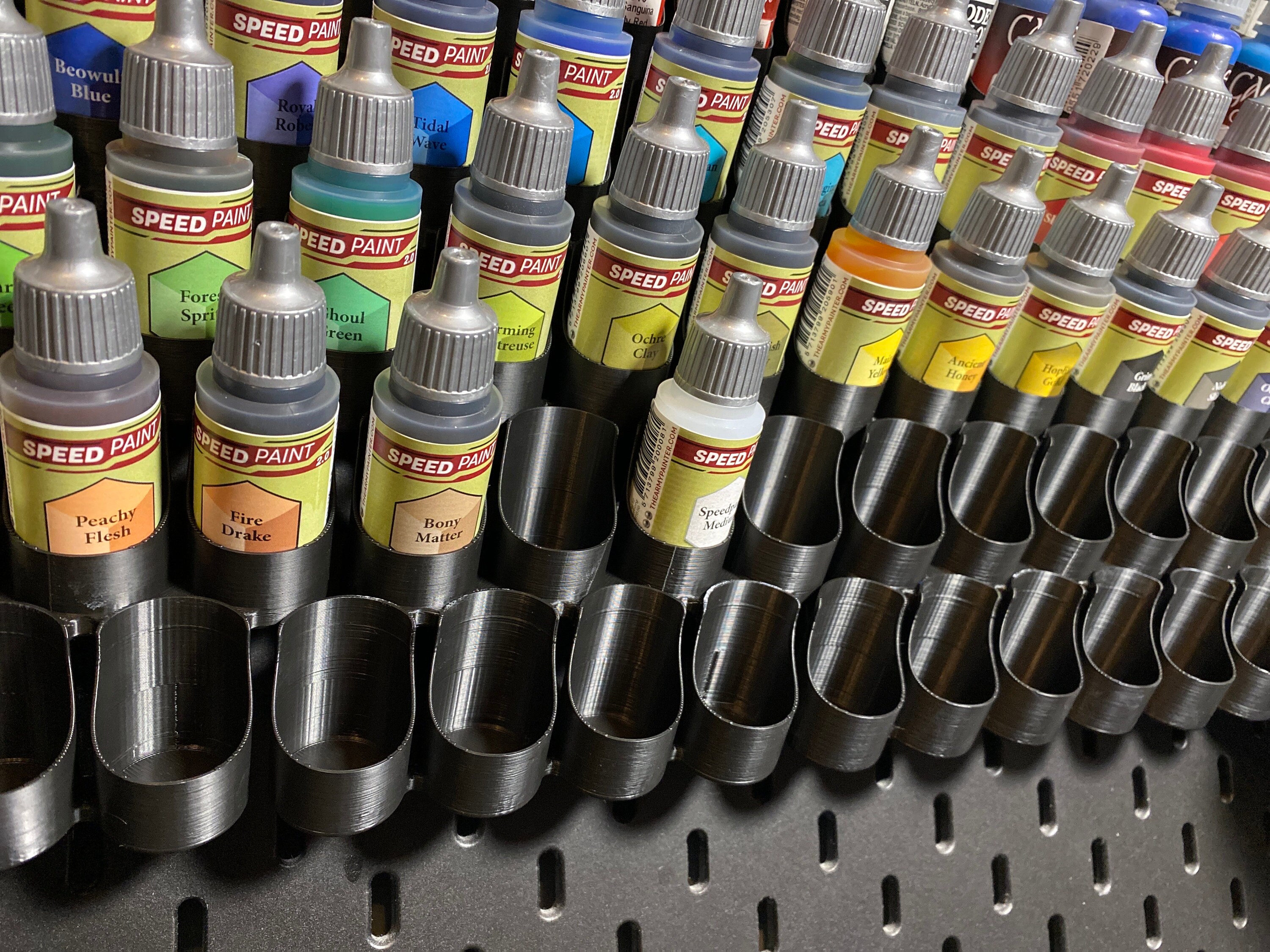 IKEA SKADIS Pegboard Dropper Bottle Holder / Paint Bottle Holder / 26mm Army Paint / Vallejo Pot