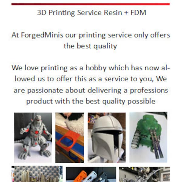 3D Printing Service - FDM / Resin