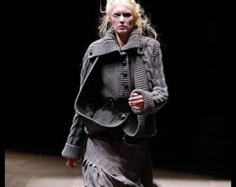 Alexander Mcqueen 2006 *ARCHIVAL* Runway 2-1 Cable Knit Coat