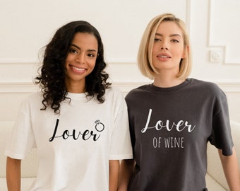 Lover Shirt, Bachelorette Group Shirts, Lover of Wine t-shirt,