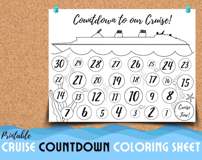 Cruise countdown printable cruise countdown cruise tracker cruise