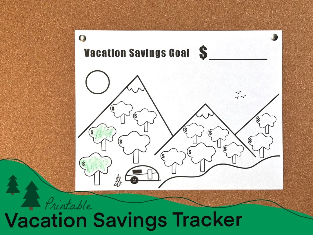 Printable Vacation Savings Tracker / Camping / Vacation - Etsy
