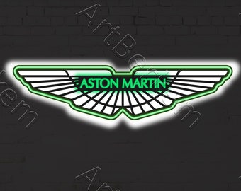 Aston Martin, enseigne de voiture, automobile de luxe, enseigne en métal, décoration murale LED, enseigne au néon, cadeau pour les fans d'Aston Martin, Aston Club, décoration de garage