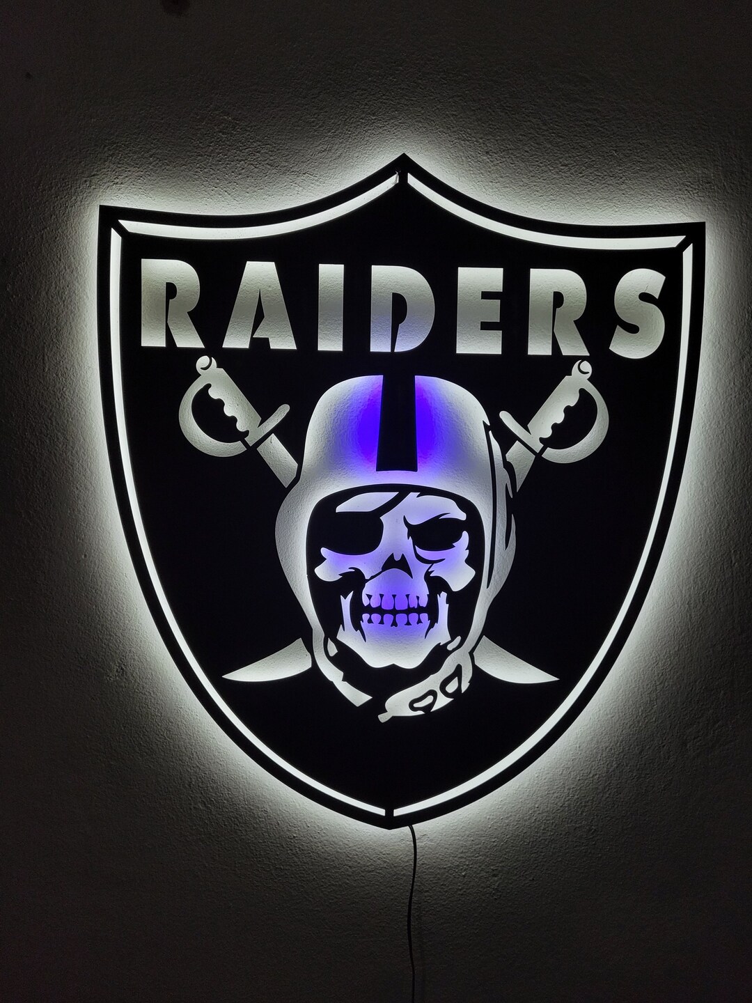 Las Vegas Raiders Led Sign, Las Vegas Raiders Metal Sign, LED Metal