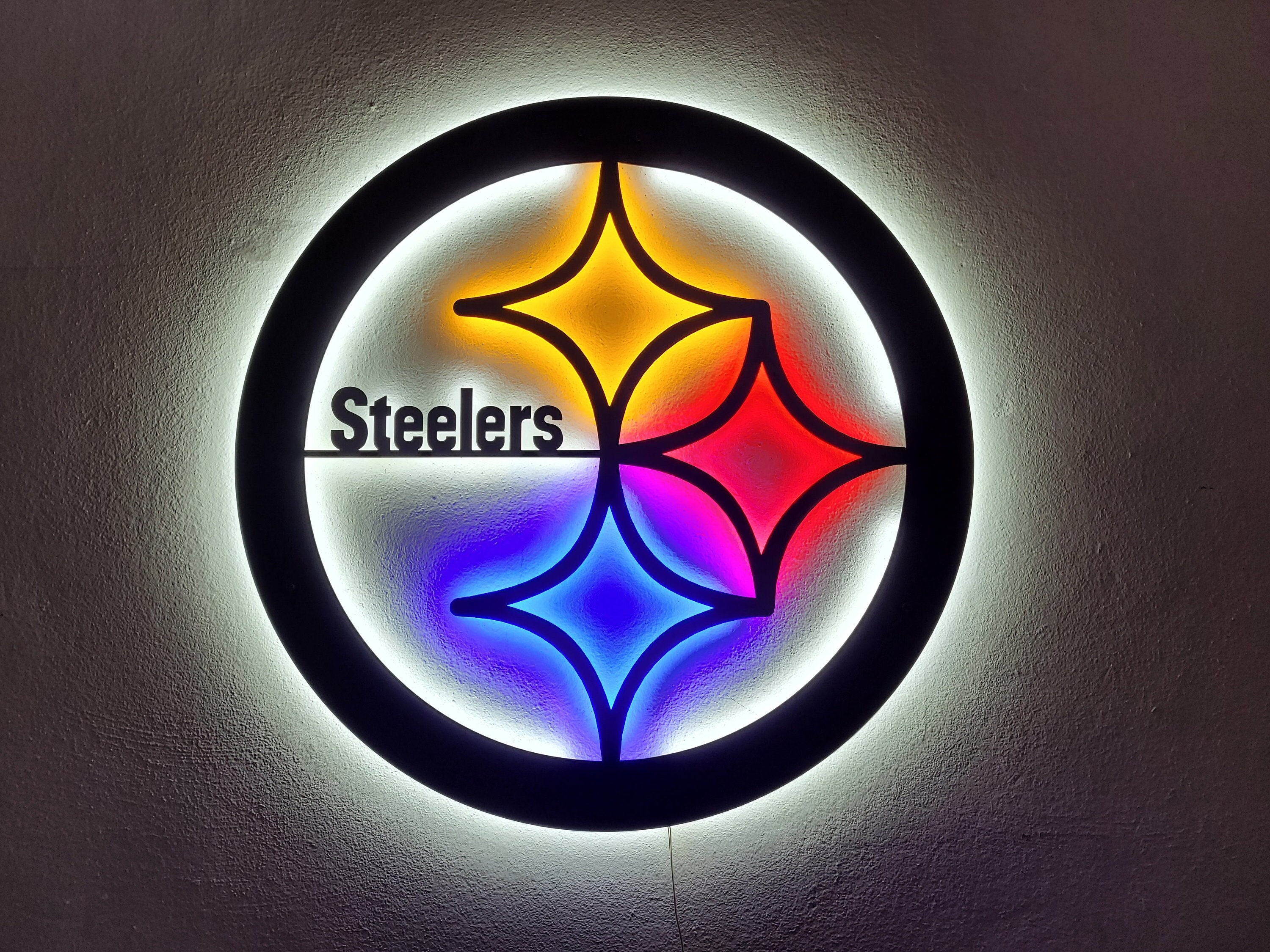 Pittsburgh Steelers Led Sign Led Decor Steeler Metal Sign