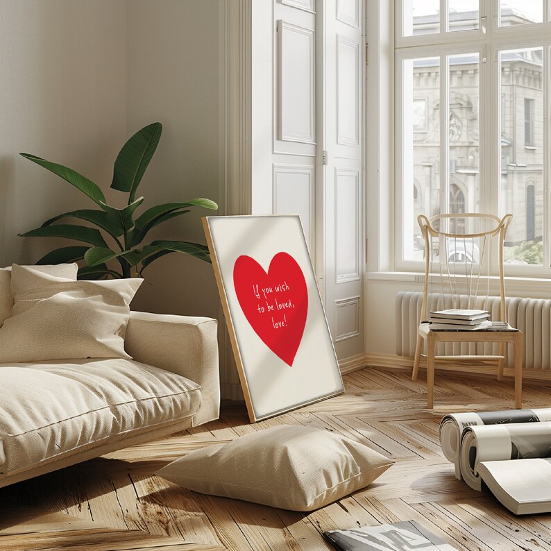 Love Printable Wall Art, Love Quote Print, Minimalist Modern Print ...
