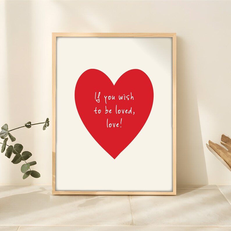 Love Printable Wall Art, Love Quote Print, Minimalist Modern Print ...