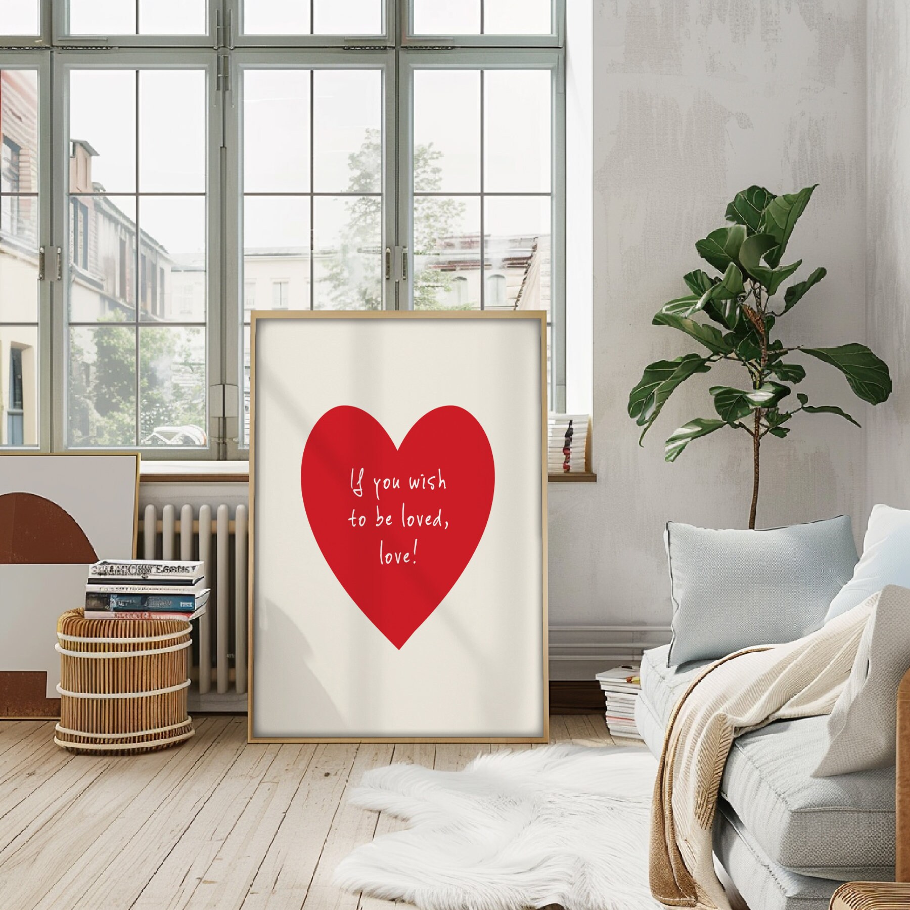 Love Printable Wall Art, Love Quote Print, Minimalist Modern Print