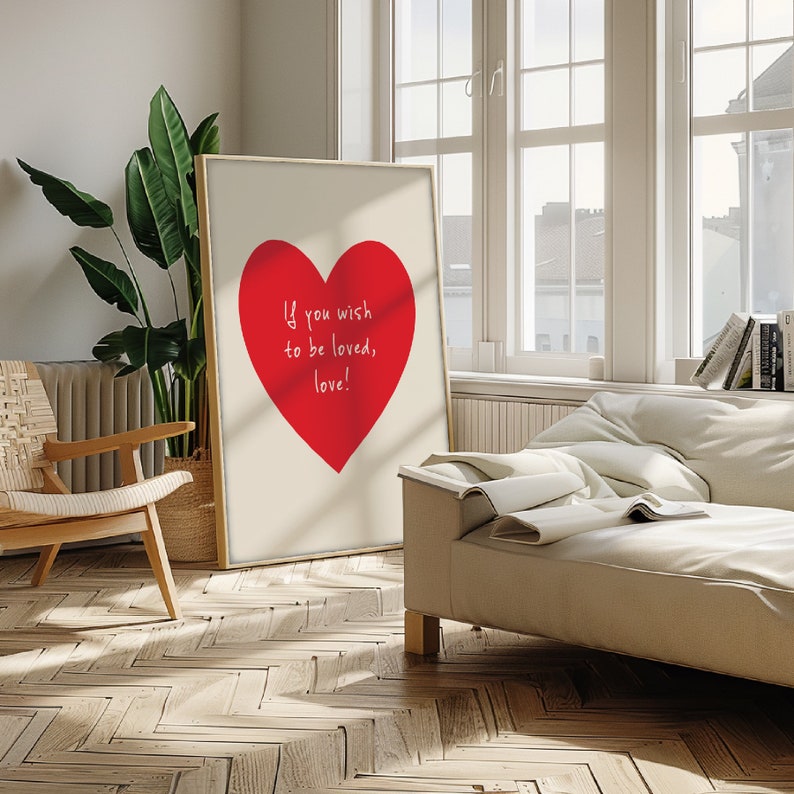 Love Printable Wall Art, Love Quote Print, Minimalist Modern Print ...