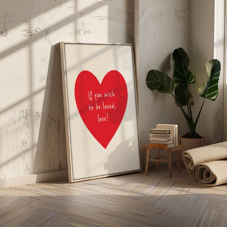 Love Printable Wall Art, Love Quote Print, Minimalist Modern Print ...