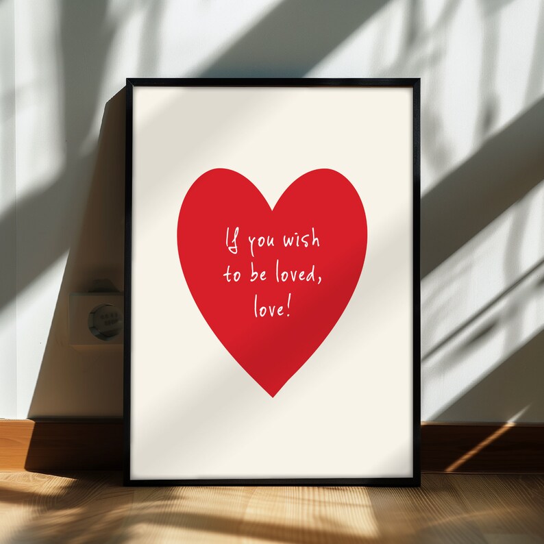 Love Printable Wall Art, Love Quote Print, Minimalist Modern Print ...