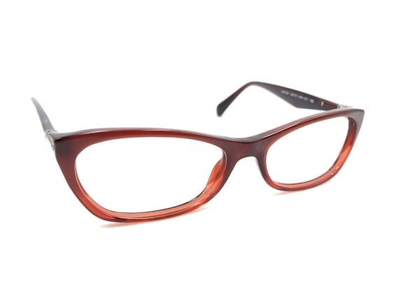 PRADA Red Gradient Cat Eye Logo Badge VPR 15P MAX-101 Eyeglasses Italy Buy Prada VPR 15P PDN-1O1 – Eyewear Collections main image 3