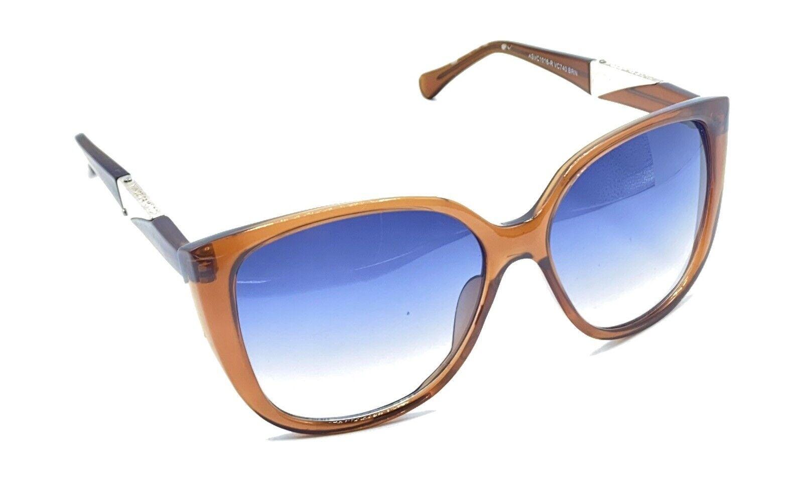 Vince Camuto Blue Gradient Sunglasses With Silver Emblem Vince Camuto VM611 SLV Rimless Wrap Sunglasses Silver Blue  main image 2